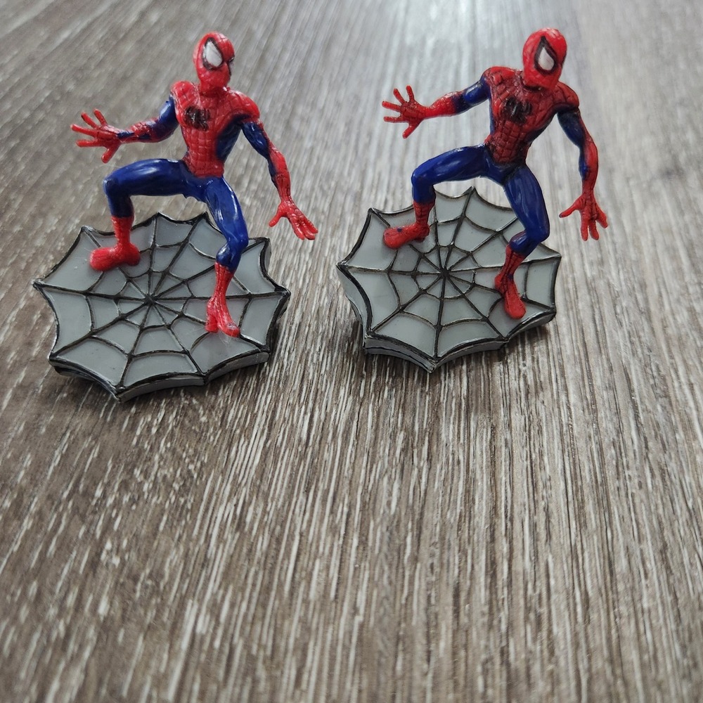 Marvel Spider-Man Mini Figure Set 2004 Web Base Collectible 2pc Cake Topper